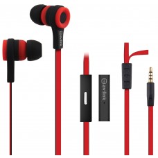 avlink Auricolari stereo gommati con vivavoce Rosso e Nero