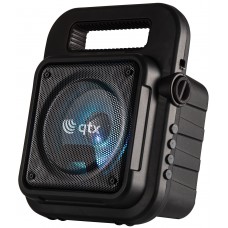 qtx Cassa Karaoke Bluetooth portatile con microfono ed effetto luce led colorato