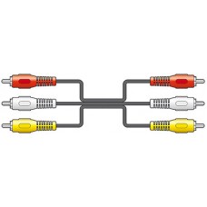 3 x RCA plugs to 3 x RCA plugs lead 1.2m