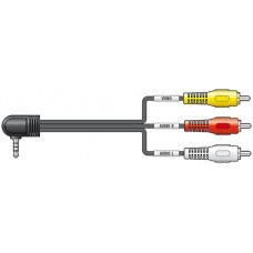 Camcorder lead, 3.5mm plug to 3 x RCA plug 2.0m