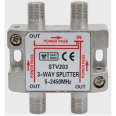 3-way satellite F splitter