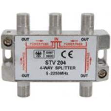 4-way satellite F splitter