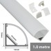 Aluminium LED tape profile 1m - 90 deg arc