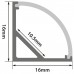 Aluminium LED tape profile 1m - 90 deg arc