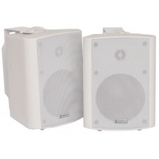 Amplified stereo speaker set - white