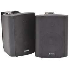 Amplified stereo speaker set - black