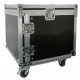 8U 19 rack case with wheels