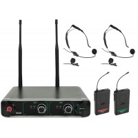 chord SU20 Dual UHF Beltpack Set Microfonico Red + Green