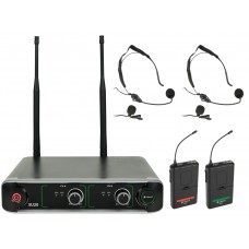 chord SU20 Dual UHF Beltpack Set Microfonico Red + Green