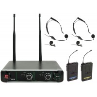 chord SU20 Dual UHF Beltpack Set Microfonico Blue + Yellow