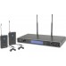 Kit microfonico wireless ad archetto Dual Multi UHF frequenza selezionabile