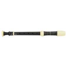 Descant Baroque recorder - black & cream