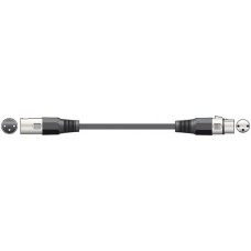 DMX lighting lead, 3-pin XLR plug to 3-pin XLR socket - 1.5m