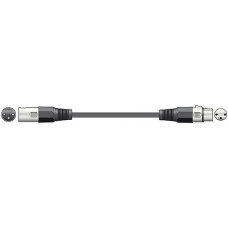 DMX lighting lead, 3-pin XLR plug to 3-pin XLR socket - 6.0m