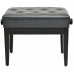 Piano bench with storage - black