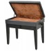 Piano bench with storage - black
