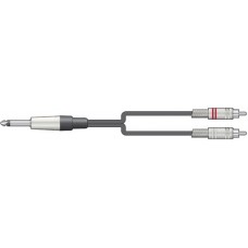 Classic 6.3mm mono jack to 2 RCA lead 1.5m