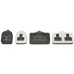 1 gang rubber socket, black