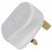 UK mains plug, 13A fuse, white