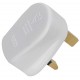 UK mains plug, 5A fuse, white