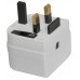 White BCA Euro converter plug - bulk