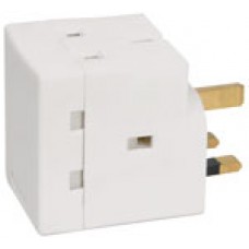 3-Way UK Mains Adaptor - Fused @ 13A