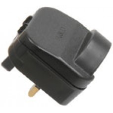 Black SCP 13A Euro converter plug- bulk