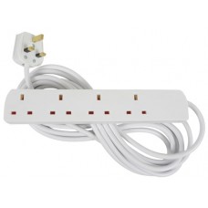 Mercury Home Essentials - UK 4 Gang Extension Lead 5.0m