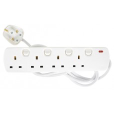 Mercury Home Essentials - UK 4 Gang Switched Extension Lead 2.0m