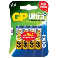 Ultra+ Alkaline batteries, AA, 1.5V, packed 4/blister