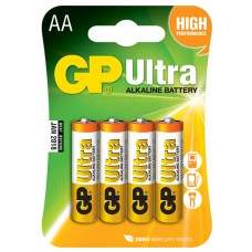Alkaline batteries, AA, 1.5V, packed 4 /blister