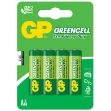 Zinc chloride batteries, AA, 1.5V, packed 4 per blister