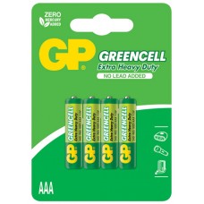 Zinc chloride batteries, AAA, 1.5V, packed 4 per blister