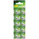 Alkaline button cell, 1.5V/ LR44, 10 pieces per blister