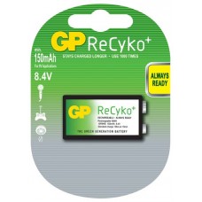 ReCyko+ NiMH Rechargeable Batteries, 150mAh, PP3 per Blister