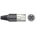 XLR plug, short, 3-pin