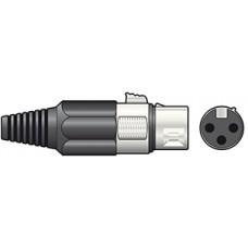XLR socket, short, 3-pin