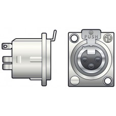 NEUTRIK ® NC3FDX 3-pin XLR chassis female socket