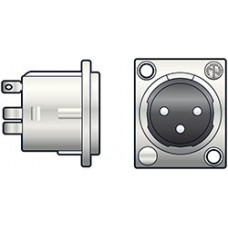 NEUTRIK®, 3pin XLR chassis plug - solder terminals