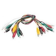 10 x test lead set, 5 colours, 25mm clip