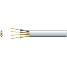 4 core Flat Tel/Data Cable, 4 x (7 x 0.15mm Ø)