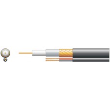 RG59B/U Foamed PE Shortgun Cable with CCA Braid - 100m Black