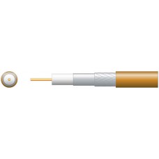 Eco RG6 Foamed PE Coaxial Cable with Aluminum Braid - 100m Brown