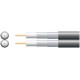 Eco Twin RG6 Foamed PE Coaxial Cable with Al Braid - 100m Black
