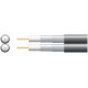 Eco Twin RG6 Foamed PE Coaxial Cable with Al Braid - 250m Black