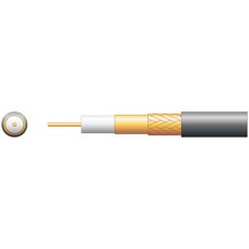 100U Foamed PE Coaxial Cable with CCA Braid - 100m Black